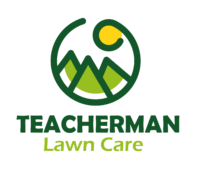 Teacherman lawn care logo